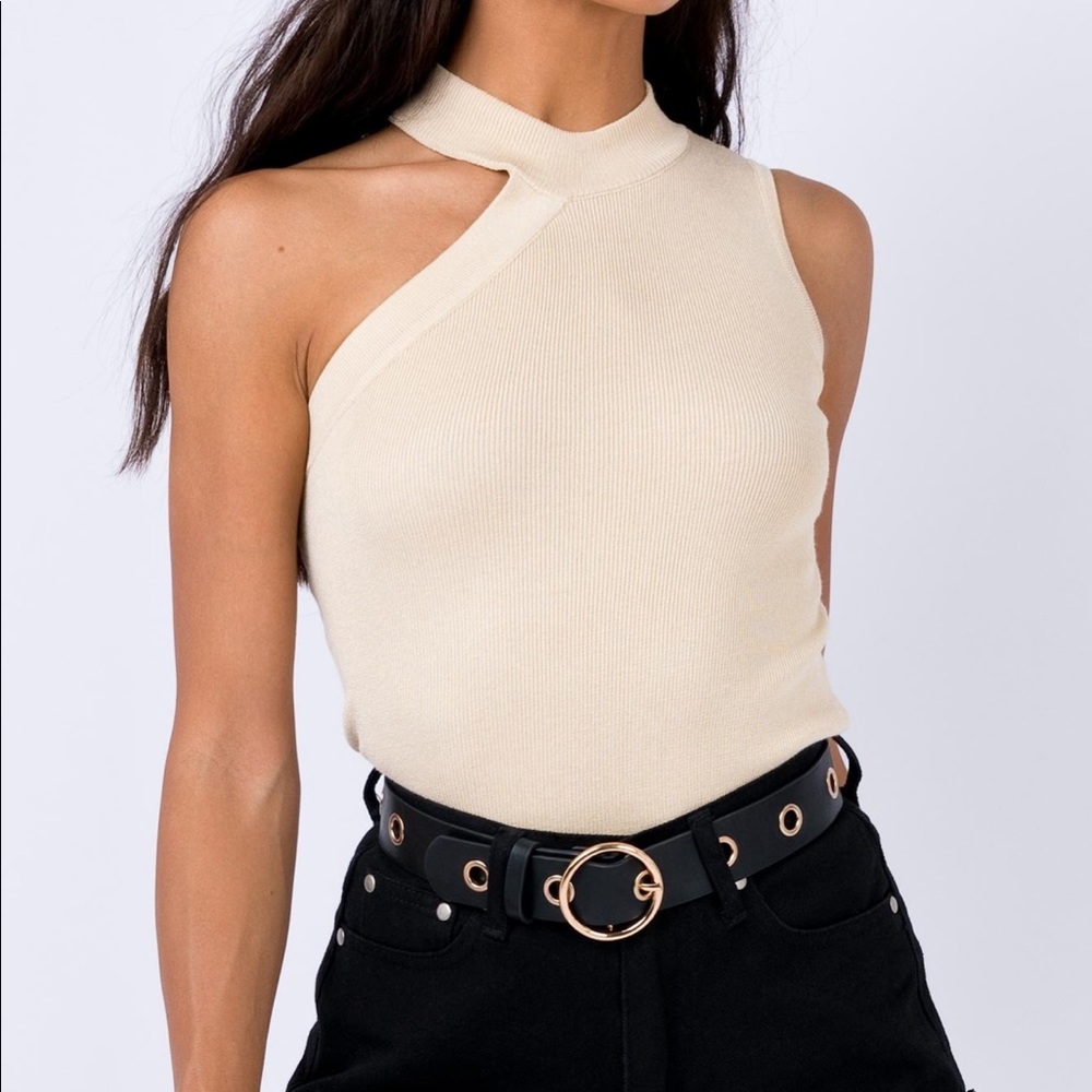 PRINCESS POLLY Asymmetric Knit Tank